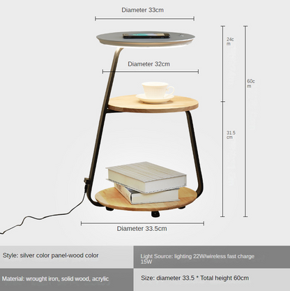 Nordic Minimalist Floor Lamp Wireless Charging Rack